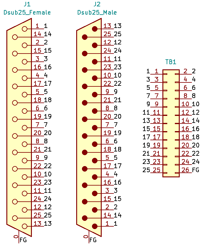 schematic DB25MF-TB2X13の回路図