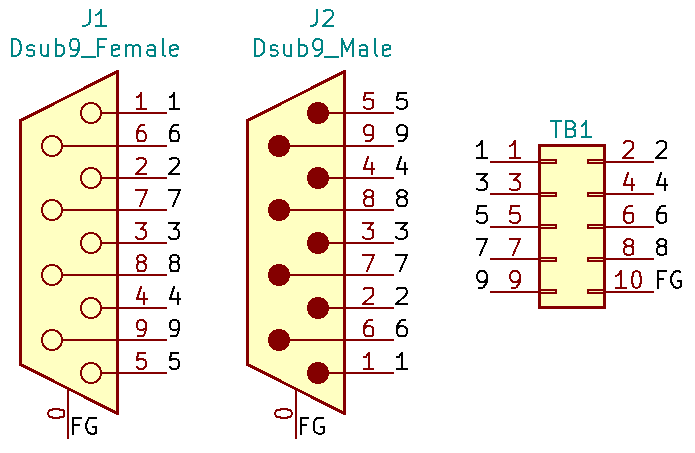DE9MF-TB2X5の回路図
